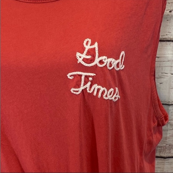 DISNEY/JUNK FOOD Tank Top Tie Bottom "Good Times" Red-XXL - Picture 2 of 3